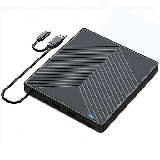 External CD / DVD+ / -RW Drive Writer Reading Burner with TF / SD Card Slot for Windows / Mac OS - 1
