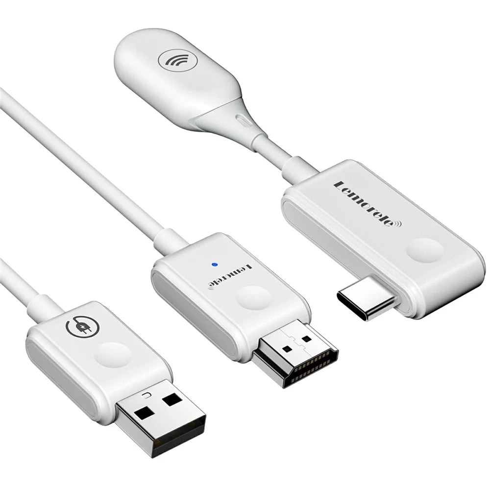 LEMORELE P10 50m Wireless HDTV Transmitter and Receiver Set 1080P 60Hz 5G WiFi HD Extender Kit - White - 2