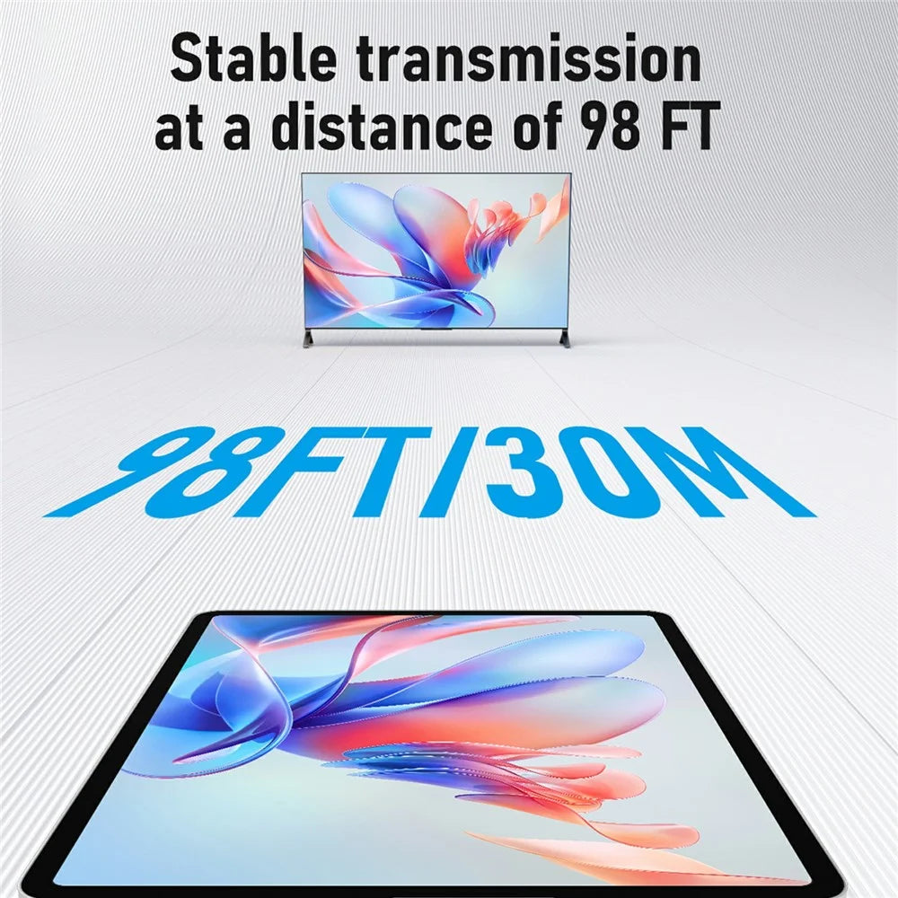LEMORELE P10 50m Wireless HDTV Transmitter and Receiver Set 1080P 60Hz 5G WiFi HD Extender Kit - White - 5
