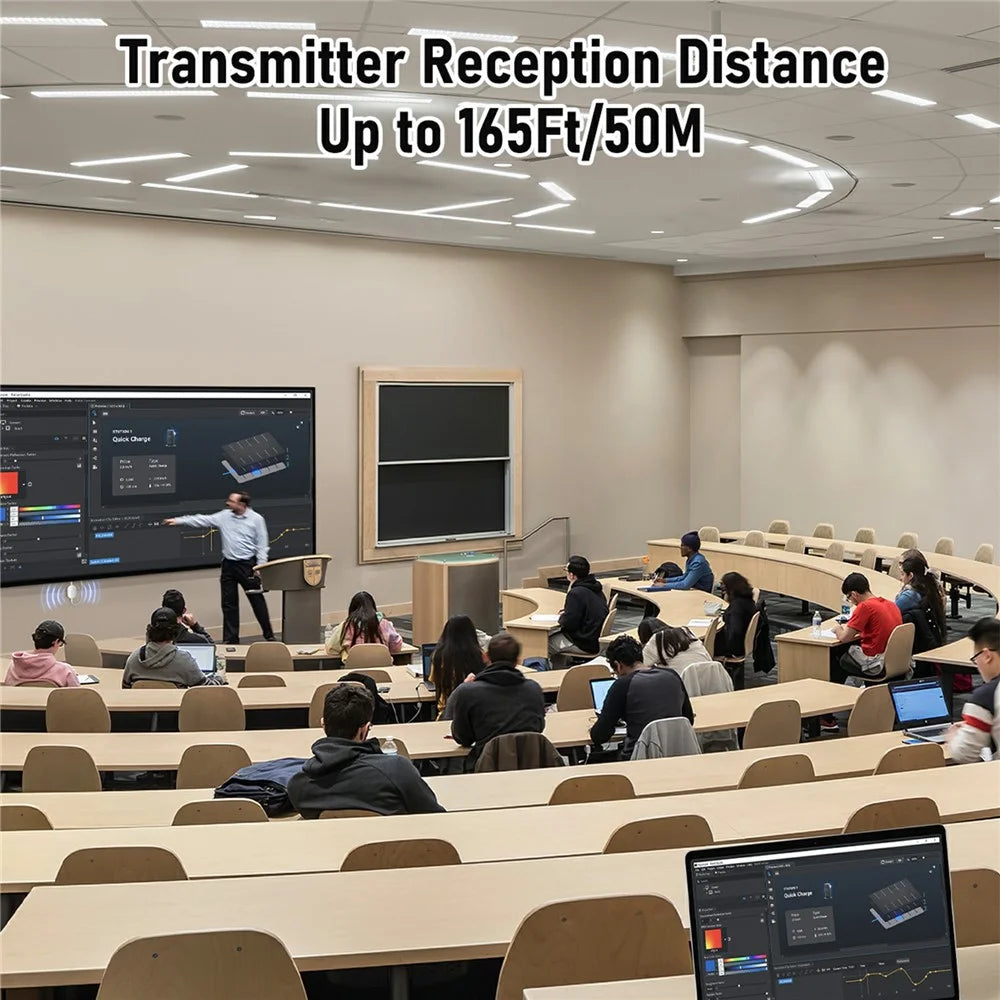 LEMORELE G500 1080P 60Hz HDTV Wireless Video Transmitter and Receiver Kit Low Latency HDTV Synchronizer with Charging Station - White - 4