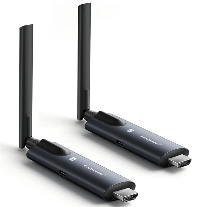 LEMORELE R1000 Wireless HD Adapter Transmitter Receiver Kit, 1TX to 1RX, 1080P HD Wireless Presentation, Screen Sharing for TV, Projector, Conference - Black - 1