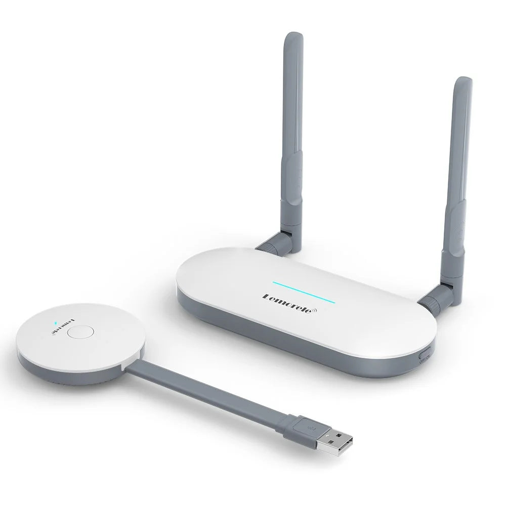 LEMORELE G60 2.4G / 5G Dual Band USB-A Wireless Presentation System 1080P HD Video Transmitter Receiver Set - 1