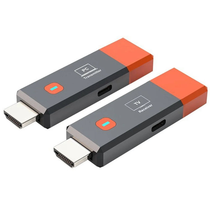 A016 HD Wireless Transmitter Receiver Portable HD Extender Adapter for TV Projector Monitor - Grey - 1
