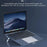 TC66 6-in-1 Laptop Stand Docking Station USB-C Hub Fast Charging Laptop Riser Folding Tablet Bracket for MacBook Pro - Silver - 5