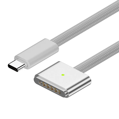 D038 2m USB-C to Compatible with MagSafe 3 Charging Cable 140W PD Fast Charging Cord for MacBook Pro 14  /  16 Inch  /  Air M2  /  M3 - Silver - 1