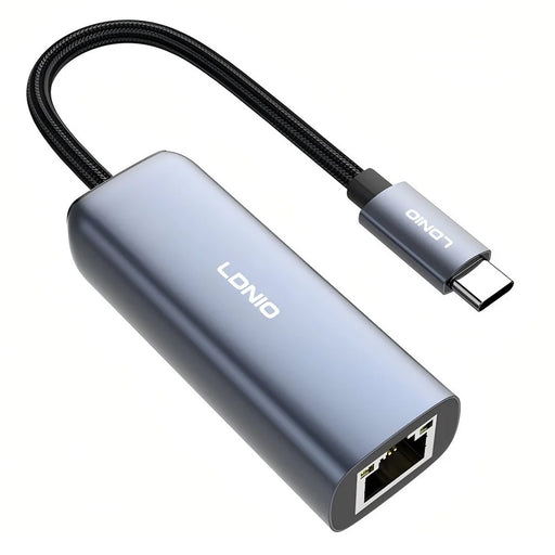 LDNIO RJ-01C USB-C to RJ45 Gigabit Ethernet Adapter 1000Mbps Wired Network Converter for Laptop Desktop -Grey - 1