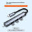 LDNIO DS-104C USB-C Hub Adapter 3 USB 2.0 Port+3.5mm Audio Interface 4-in-1 Expansion Dock for Laptop Tablet - Grey - 2