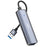 LDNIO DS-114U USB-A to 4xUSB3.0 Hub Adapter 5Gbps High Speed Aluminum Alloy Docking Station for Laptop PC - Grey - 1