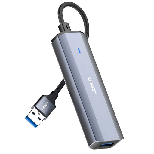 LDNIO DS-114U USB-A to 4xUSB3.0 Hub Adapter 5Gbps High Speed Aluminum Alloy Docking Station for Laptop PC - Grey - 1