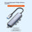 LDNIO DS-114U USB-A to 4xUSB3.0 Hub Adapter 5Gbps High Speed Aluminum Alloy Docking Station for Laptop PC - Grey - 2