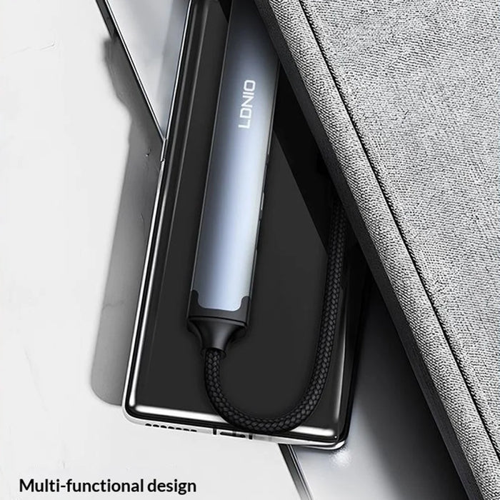 LDNIO DS-114U USB-A to 4xUSB3.0 Hub Adapter 5Gbps High Speed Aluminum Alloy Docking Station for Laptop PC - Grey - 5