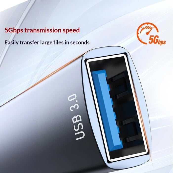 LDNIO DS-114U USB-A to 4xUSB3.0 Hub Adapter 5Gbps High Speed Aluminum Alloy Docking Station for Laptop PC - Grey - 6