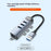 LDNIO DS-134U USB-A to 4-Port USB 3.0 Hub with 10cm Cable 5Gbps High Speed Data Transfer Adapter - Grey - 2