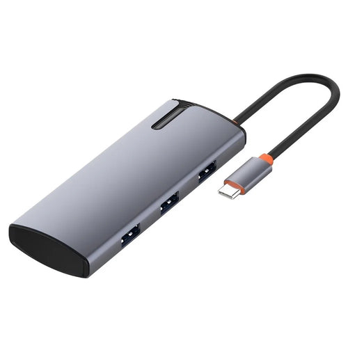 LDNIO DS-15U 5 in 1 Type-C Hub Aluminum Alloy PD 100W Fast Charging 4x USB 3.0 Splitter Adapter - Grey - 1