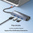 LDNIO DS-16U USB-C Hub 6 in 1 Docking Station with PD 100W Fast Charging Gigabit Ethernet 4x USB Ports - Grey - 3