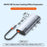 LDNIO DS-17H USB-C Hub 7 in 1 4K HD PD 100W Fast Charging USB3.0 SD TF Card Reader - Grey - 2