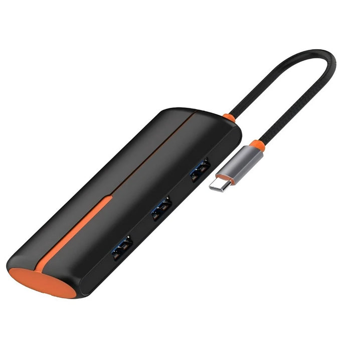 LDNIO DS-25U Type-C Hub 5 in 1 PD 100W Fast Charging 5Gbps High Speed USB 3.0 Adapter - Black - 1