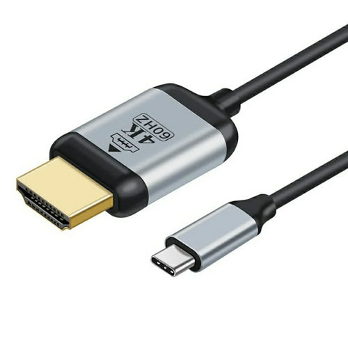 HD023 1.8m Type-C to HD Cable 4K@60Hz Video Adapter Cord for MacBook iPad Android - Black - 1