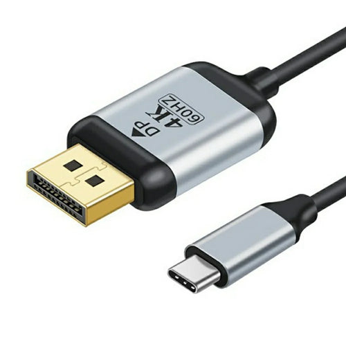 HD022 1.8m Type-C to DP Cable 4K@60Hz DP1.4 Standard Video Adapter Cord for MacBook iPad Android - Black - 1