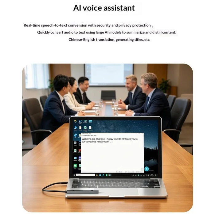 YCE V323 5-in-1 AI Voice Hub Type-C to 3 USB 2.0 Translator 146 Languages Real-time Translation - Grey - 3