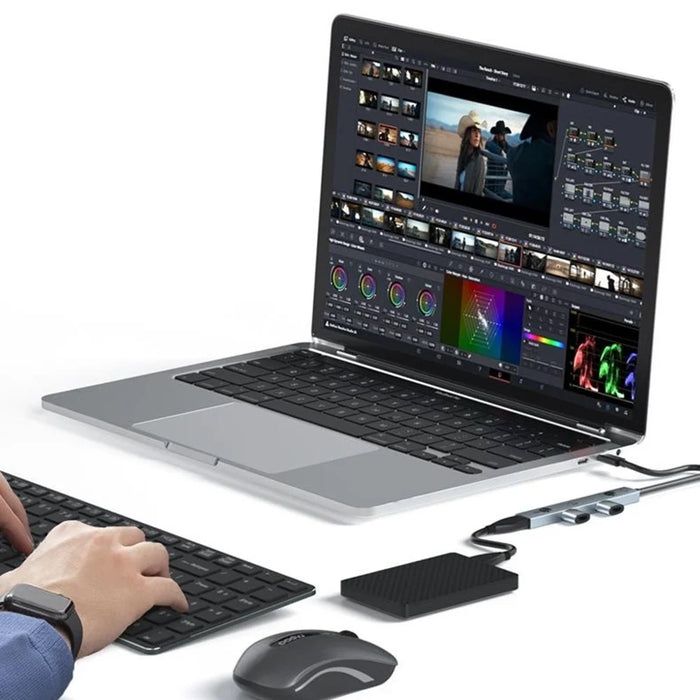 YCE V323 5-in-1 AI Voice Hub Type-C to 3 USB 2.0 Translator 146 Languages Real-time Translation - Grey - 4