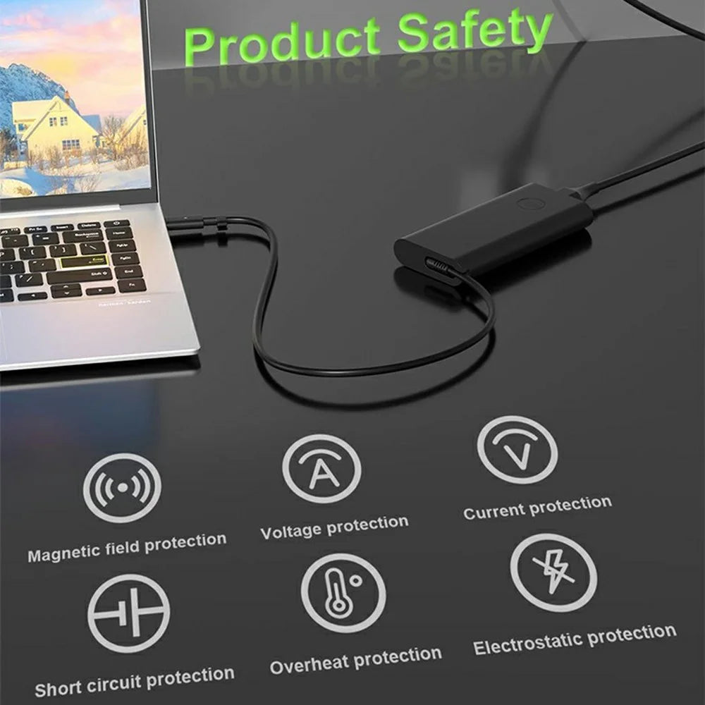 130W USB-C Power Adapter for Dell XPS 15 9500 / 9510 / XPS 17 9700 /  9720 Laptop Charger - EU Plug - 2