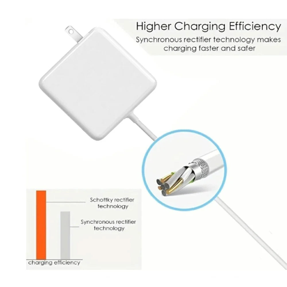45W Mag2 T-Tip Charger Adapter for Macbook Air 11 inch (2015) / (2013) A1465 / Air 13 inch (2015) / (2014) / (2013) / (2012) A1466 - US Plug - 6
