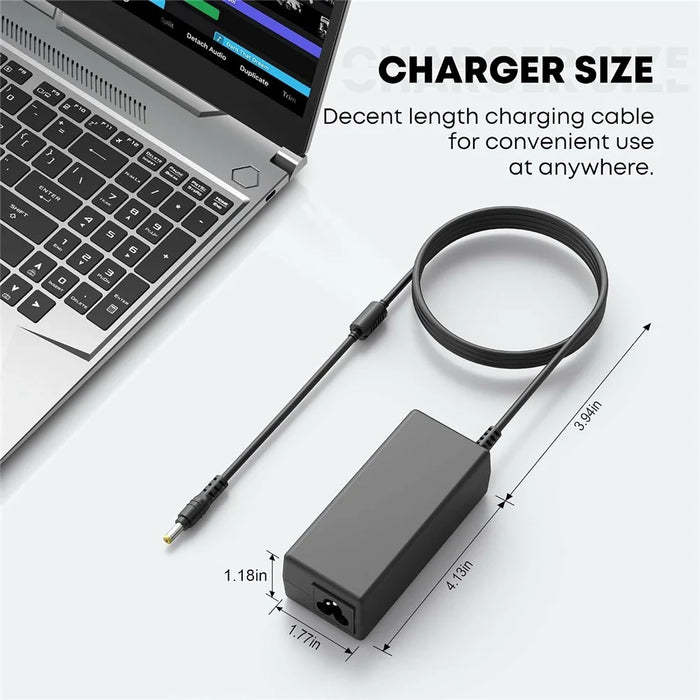 65W 19V 3.42A Laptop Charger for Acer Aspire E1 / E15 / V3 / V5 / V7 5.5x1.7mm Power Adapter - EU Plug - 6