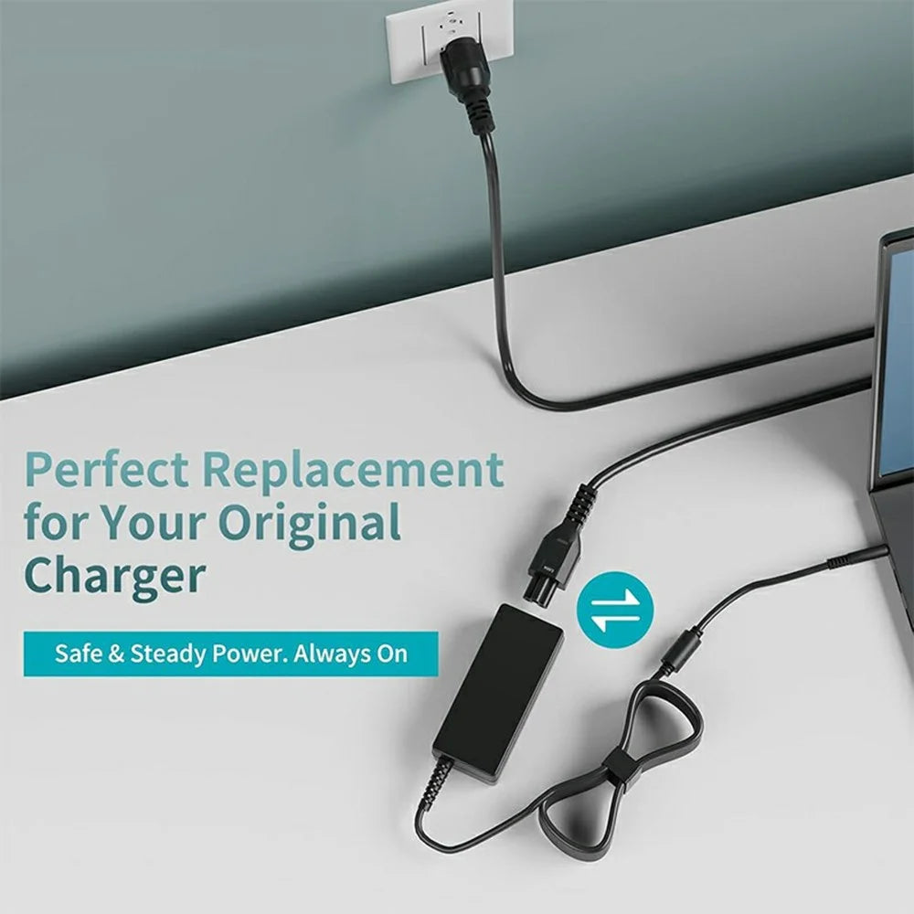 65W Laptop Charger 19.5V 3.34A 4.5x3.0mm Round Tip for Dell Inspiron 11 3147 / Inspiron 15 5555 / 5558 - US Plug - 3