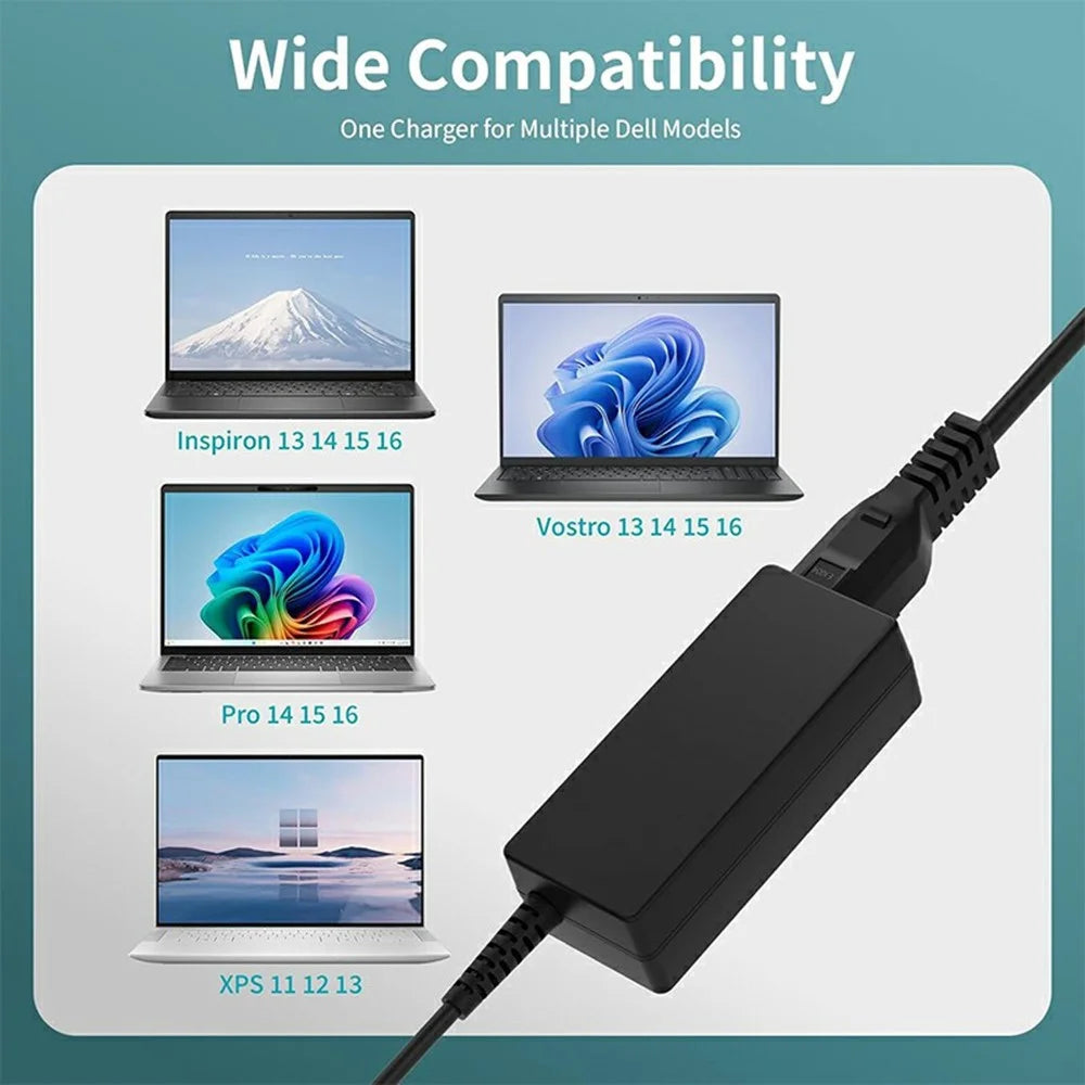 65W Laptop Charger 19.5V 3.34A 4.5x3.0mm Round Tip for Dell Inspiron 11 3147 / Inspiron 15 5555 / 5558 - US Plug - 4