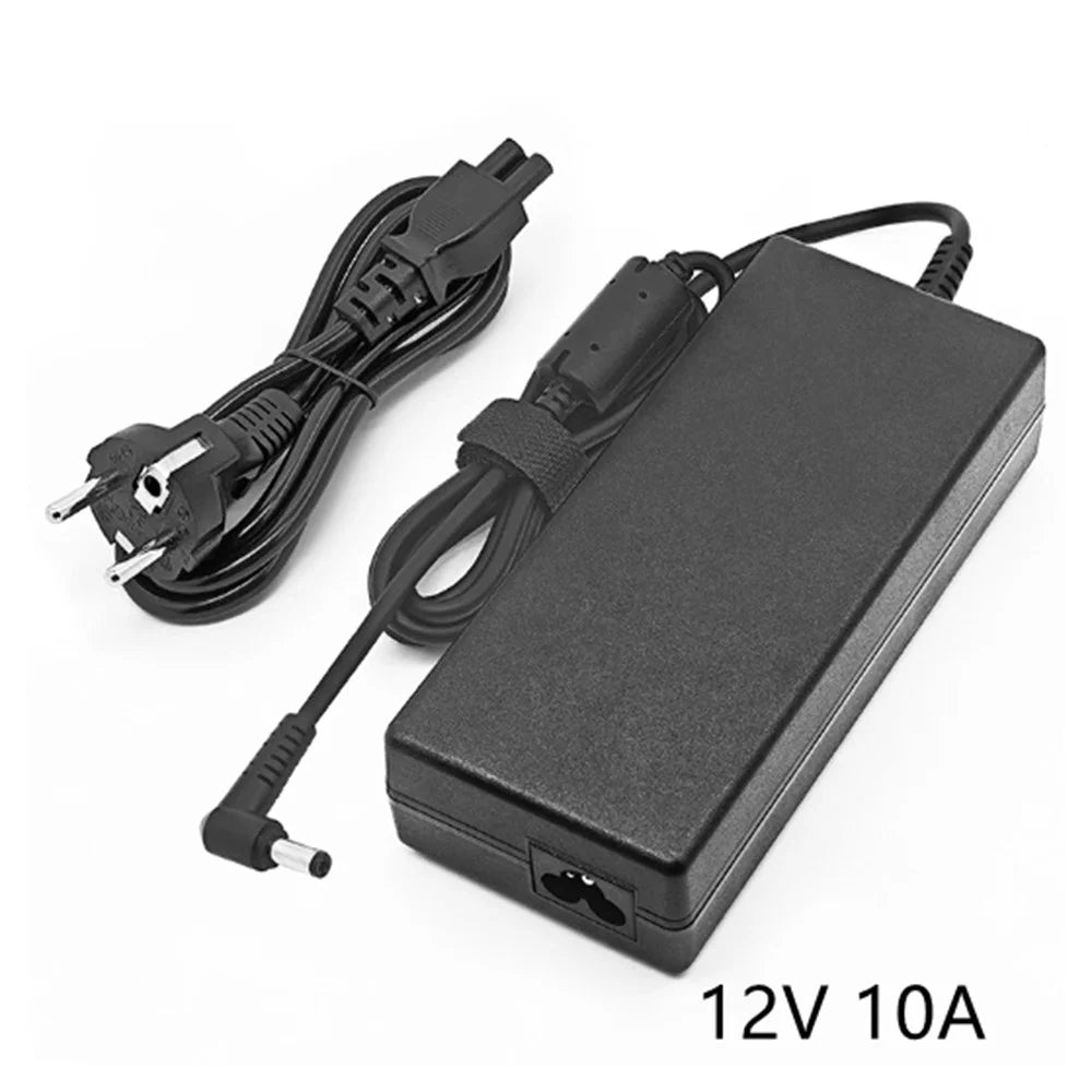 12V  /  10A 120W Laptop Charger 5.5x2.5mm Power Adapter Compatible with 5.5x2.1mm - EU Plug - 1