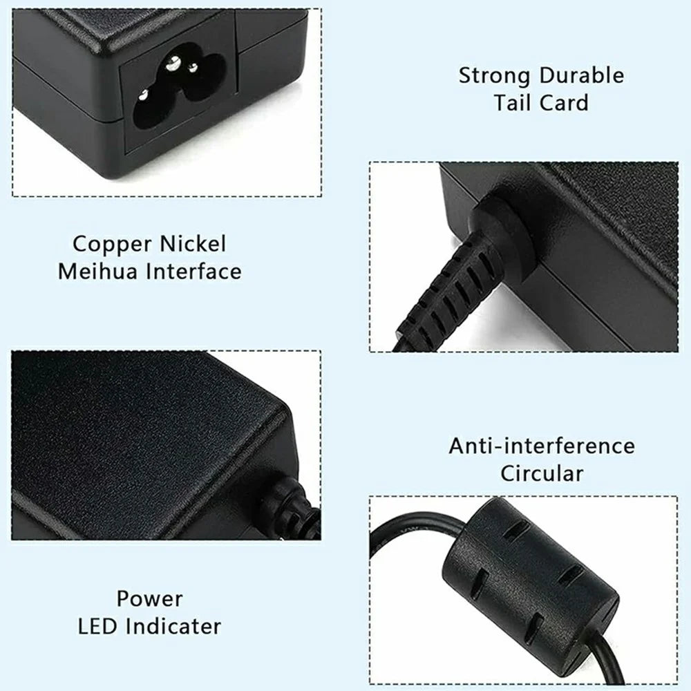 19.5V / 4.62A 90W Laptop Charger 7.4x5.0mm Power Adapter for Dell Inspiron 300m / 500m / 505m / 510m / 600m - US Plug - 4