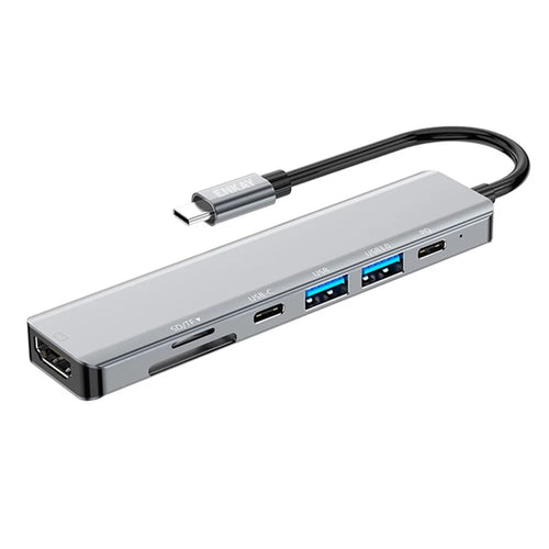 ENKAY HAT PRINCE Type-C Extension Hub Station to 4K HD Video Output+87W PD Port+2xMemory Card Reader Slots+USB 2.0+USB 3.0+USB-C Port for Laptop Computer - 1