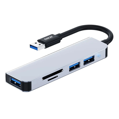 ENKAY HAT PRINCE 5-in-1 USB Hub  Multi-Port Adapter Converter to USB3.0 + 2xUSB2.0 + SD / TF Card Reader for Extended Monitor PC Laptop Desktop - 1