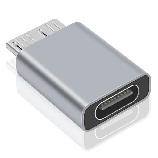 JUNSUNMAY Type-C Female to USB 3.0 Micro B Male Adapter Aluminium Alloy Converter for Hard Drive - 1