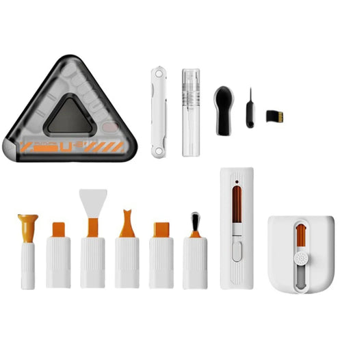 Q6C Multi-Functional Cell Phone Cleaning Brush Set for Laptops, Cameras, Bluetooth-compatible Earbuds, and Keyboards - 1