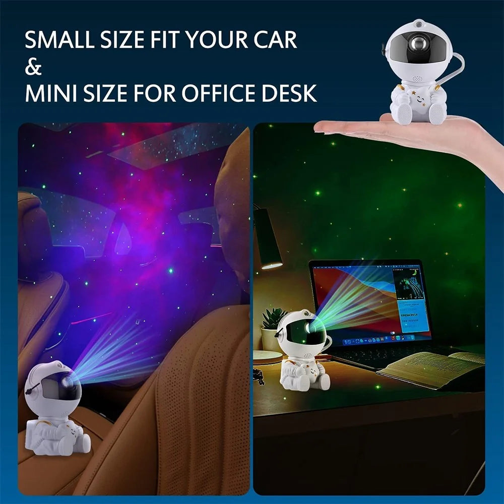 Astronaut Projector Starry Sky Galaxy Projector Night Light LED Lamp for Bedroom Room Decor - Star / White - 3