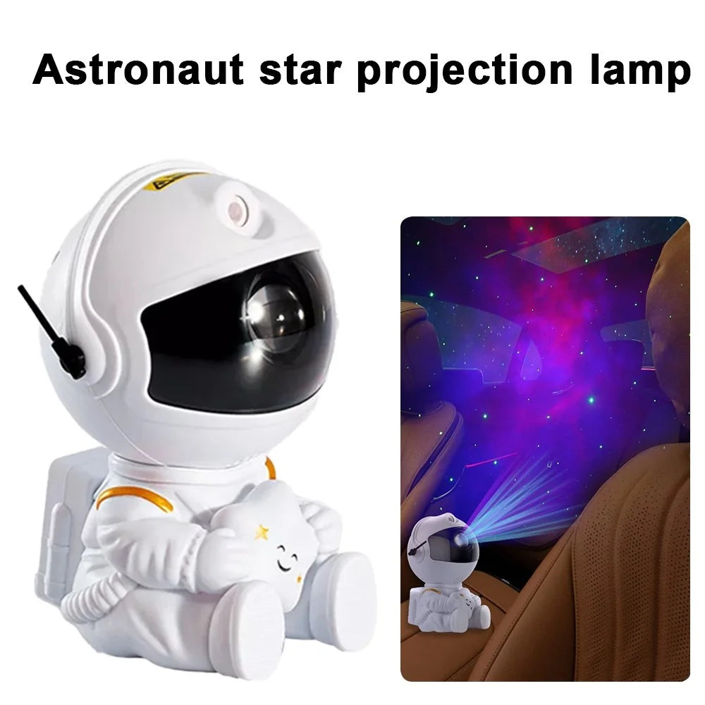Astronaut Projector Starry Sky Galaxy Projector Night Light LED Lamp for Bedroom Room Decor - Star / White - 4