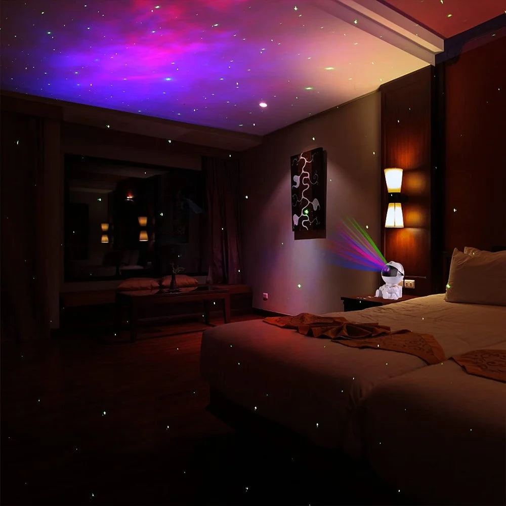 Astronaut Projector Starry Sky Galaxy Projector Night Light LED Lamp for Bedroom Room Decor - Star / White - 5