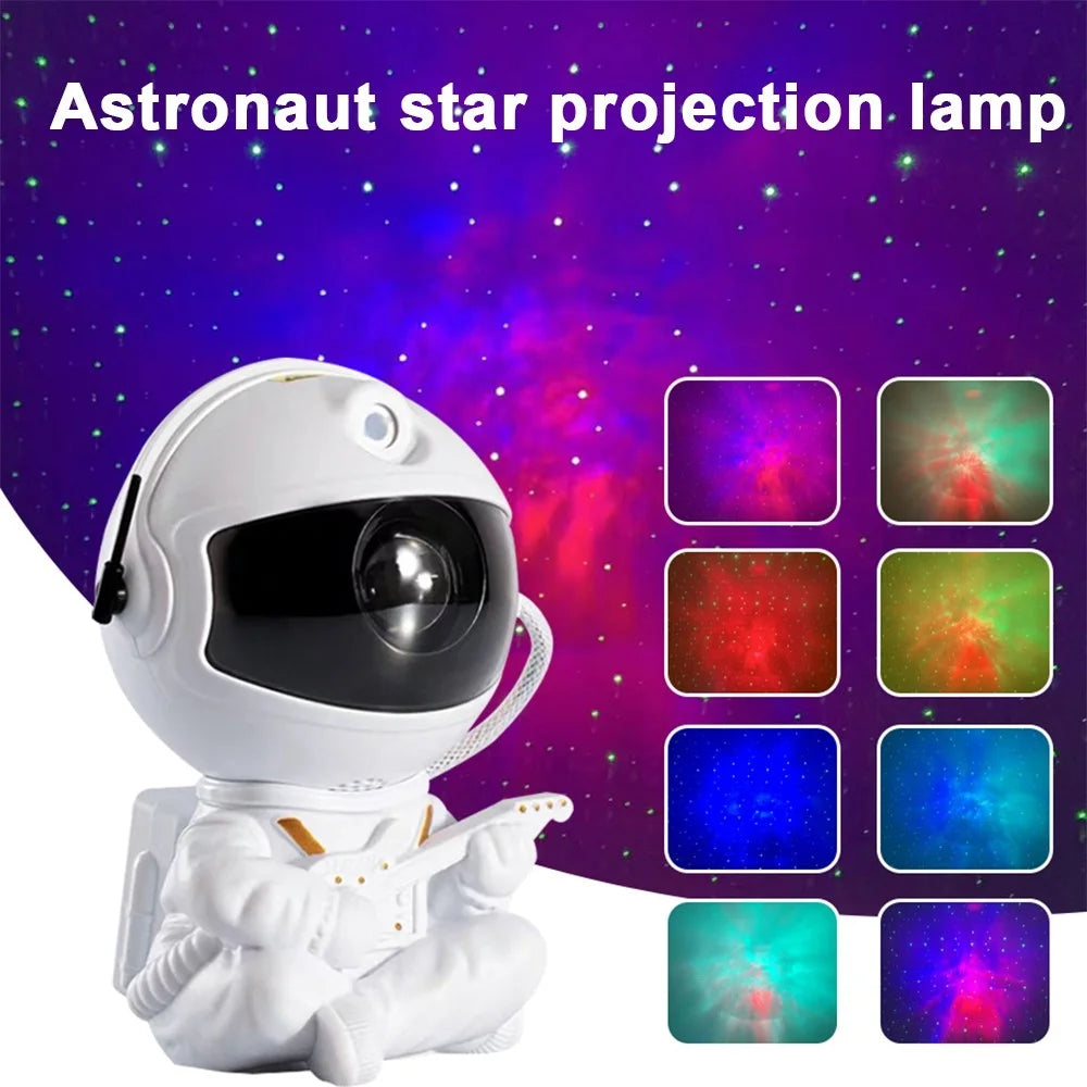 Astronaut Projector Starry Sky Galaxy Projector Night Light LED Lamp for Bedroom Room Decor - Star / White - 7