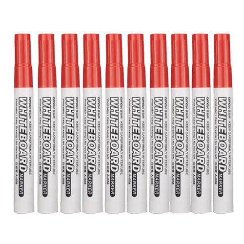 10-in-1 Whiteboard Marker Pen Painting Graffiti Drawing Pen - Red - 1