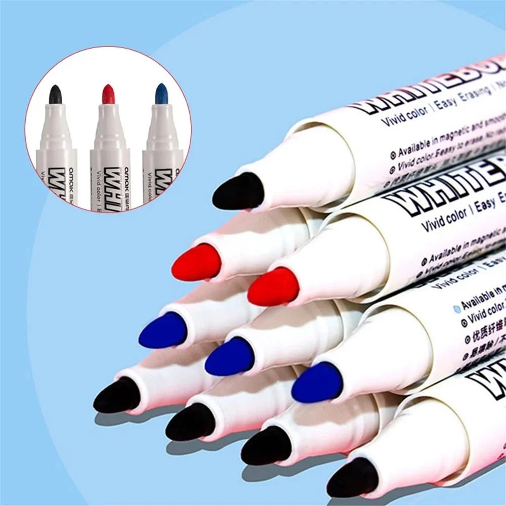 10-in-1 Whiteboard Marker Pen Painting Graffiti Drawing Pen - Red - 3