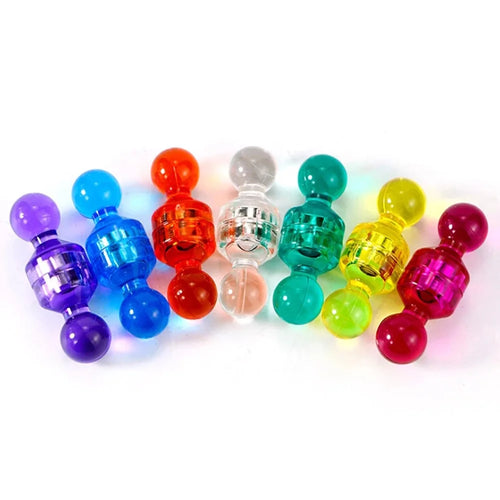 10PCS/Pack Assorted Color Magnetic Push Pins for Maps Whiteboards Refrigerators (Color Random) - 1