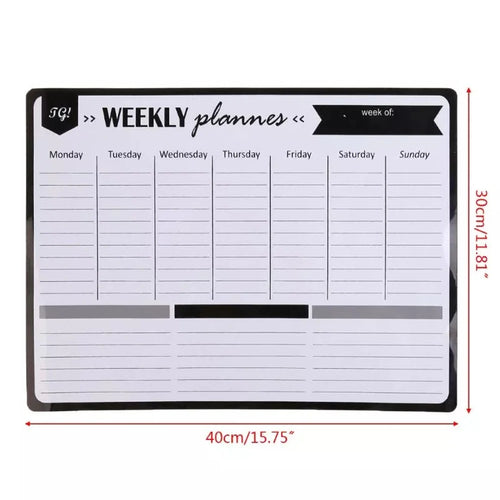 Erasable Refrigerator Magnetic Calendar Planner Memo Refrigerator Sticker Message Board - Style A - 1
