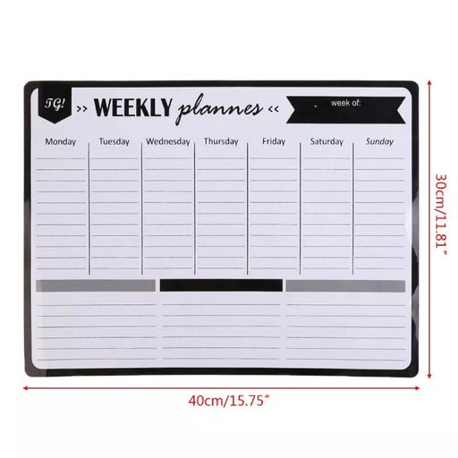 Erasable Refrigerator Magnetic Calendar Planner Memo Refrigerator Sticker Message Board - Style A - 1
