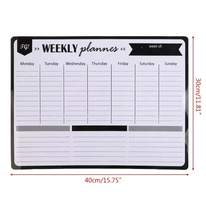 Erasable Refrigerator Magnetic Calendar Planner Memo Refrigerator Sticker Message Board - Style A - 1