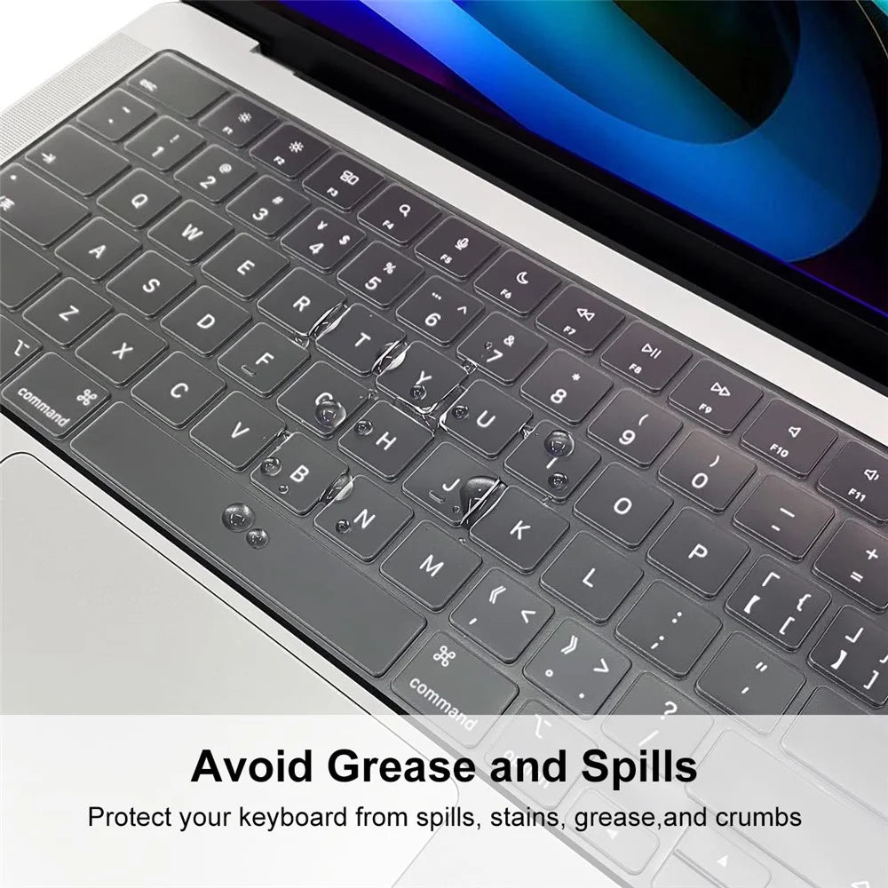 ENKAY HAT PRINCE TPU Keyboard Film (EU Version) for MacBook Pro 14 inch (A2442) / 16 inch (A2485) / Air 15 inch (2025) / (2024) / (2023) A2941 / 13 inch (2025) - 3