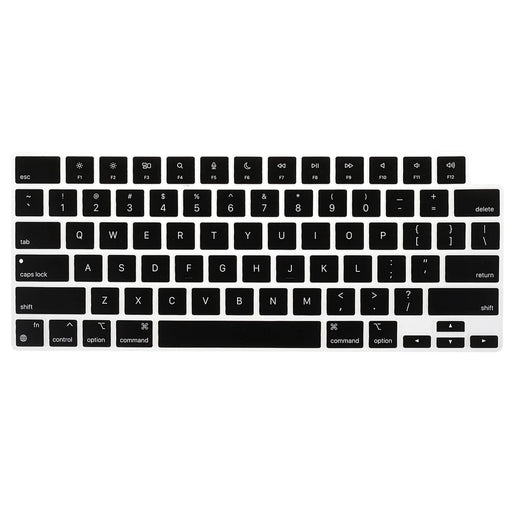 Black Silk Printing Design Keyboard Cover Soft TPU Keyboard Protection Film Case for EU Version MacBook Pro 14.2'' (A2442) / Pro 16.2'' (A2485) - 1