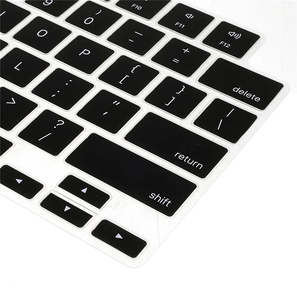 Black Silk Printing Design Keyboard Cover Soft TPU Keyboard Protection Film Case for EU Version MacBook Pro 14.2'' (A2442) / Pro 16.2'' (A2485) - 3