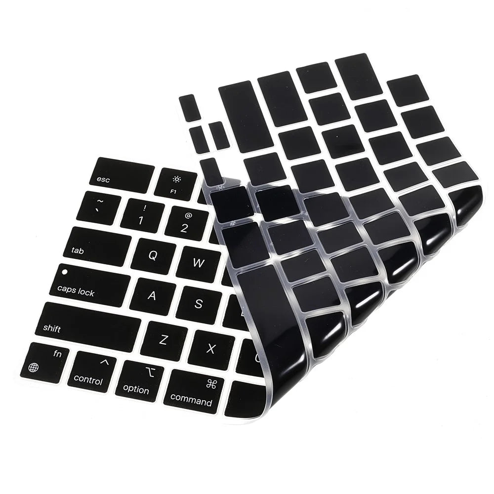 Black Silk Printing Design Keyboard Cover Soft TPU Keyboard Protection Film Case for EU Version MacBook Pro 14.2'' (A2442) / Pro 16.2'' (A2485) - 4
